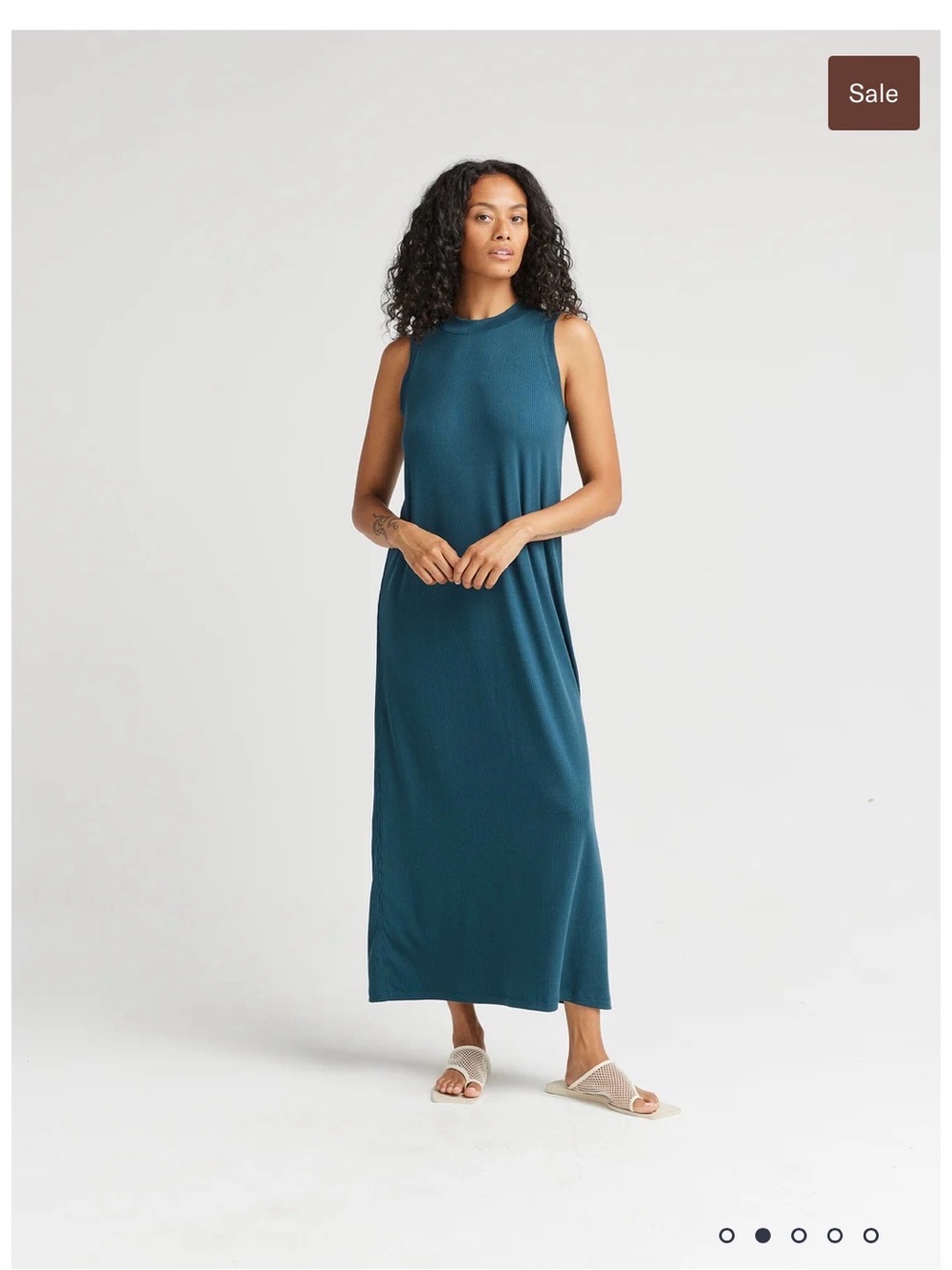 Navy Blue The Vintage Rib Column Dress